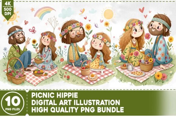 Download Picnic Hippie PNG Bundle - Hippie png Collection