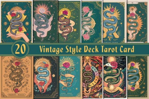 Download Vintage Style Deck Tarot Card - Vintage style Collection