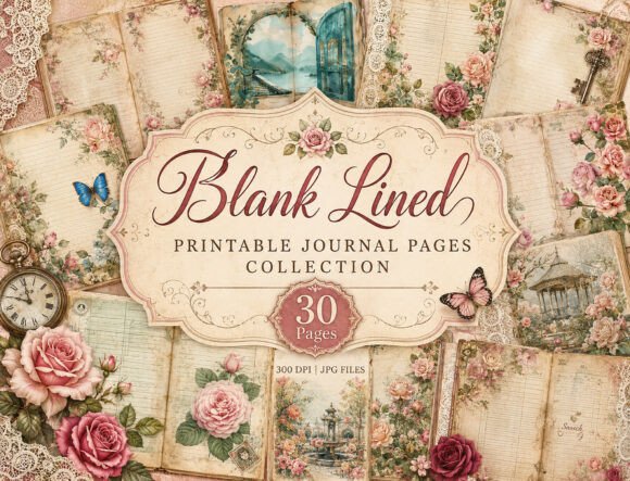 Download Antique Floral Junk Journal Papers - Junk journal Collection