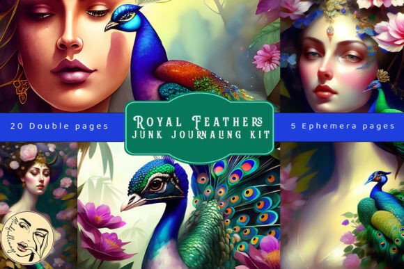 Download Royal Feathers Junk Journaling Kit - Junk journal Collection