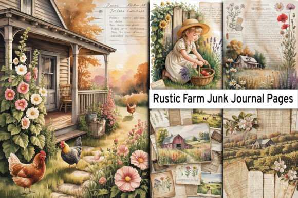 Download Rustic Farm Junk Journal Pages - Junk journal Collection